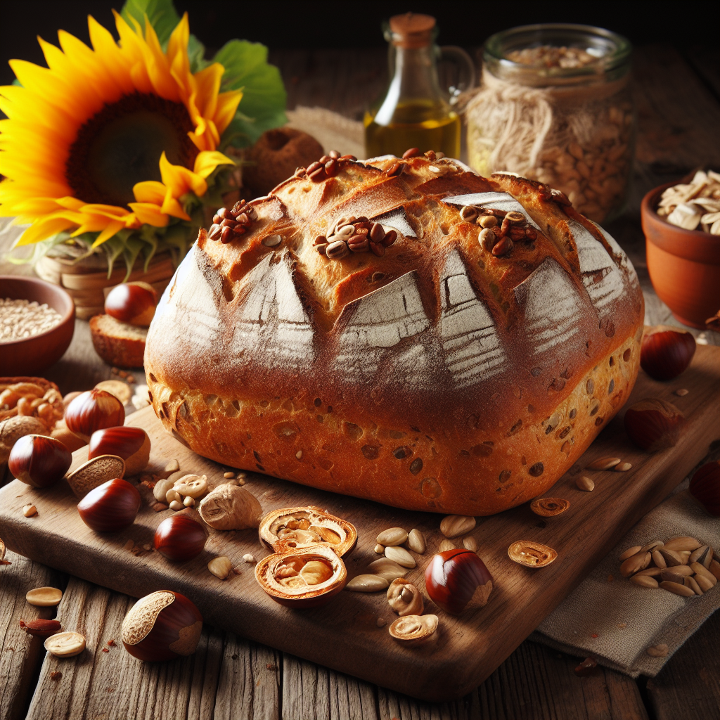 Pan Casero con Castaño de Indias y Semillas de Girasol: Un Aroma Nutritivo y Delicioso