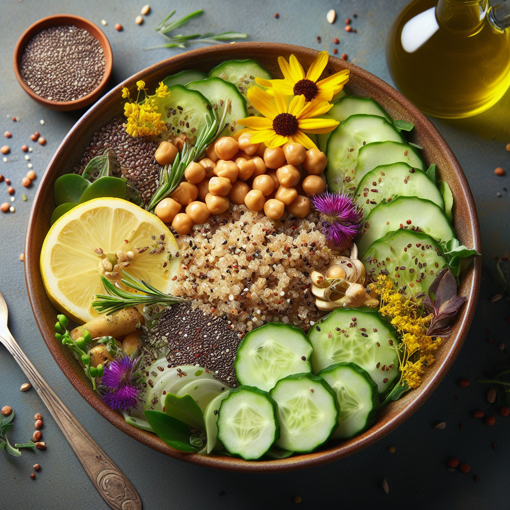 Ensalada Superfood: Quinoa, Cardo Mariano y Chía