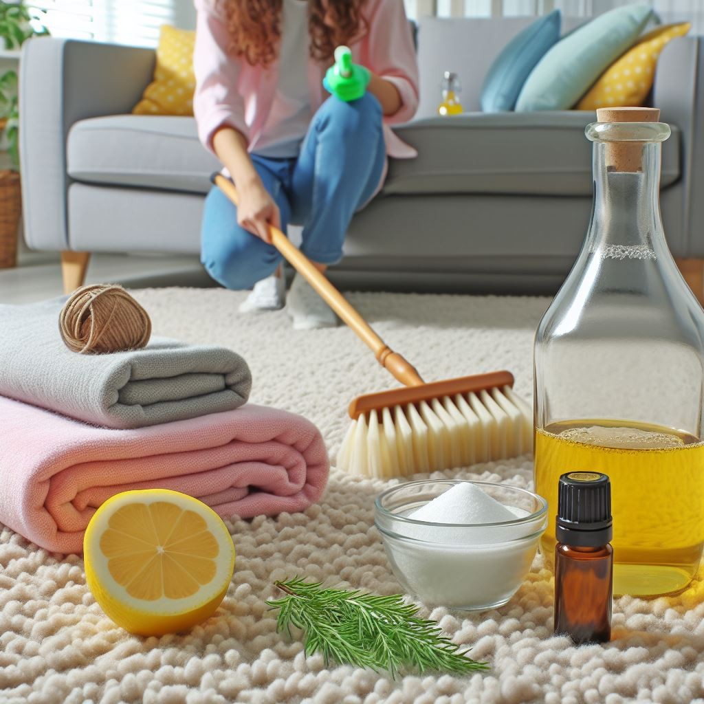 Brillo Natural para tus alfombras: Fórmula de Limpieza con Aceite Esencial de Limonaria